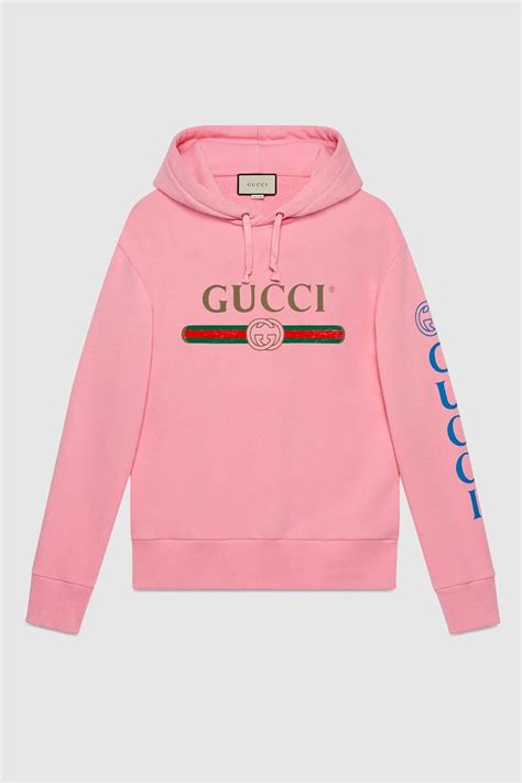 pink gucci hoodie|gucci pink embroidered hoodie.